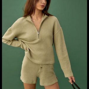 Reformation Yale Waffle Zip